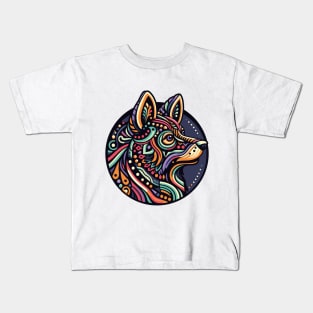 Design head husky tribal style Kids T-Shirt